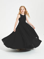 Abiti Damigella Junior Lunghi Top In Pizzo Trasparente Nero