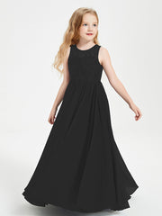 Abiti Damigella Junior Lunghi Top In Pizzo Trasparente Nero