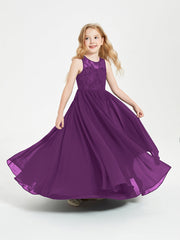 Abiti Damigella Junior Lunghi Top In Pizzo Trasparente Viola