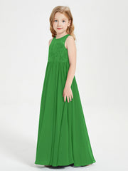 Abiti Damigella Junior Lunghi Top In Pizzo Trasparente Verde
