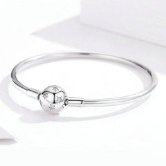 Bracciale Rigido A Stella In Argento Sterling