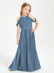 Abito Da Damigella Junior Sogno Con Spalle Scoperte Blu Ardesia