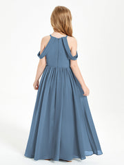 Abito Da Damigella Junior Sogno Con Spalle Scoperte Blu Ardesia