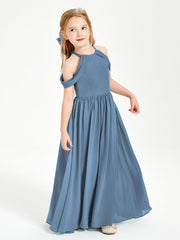 Abito Da Damigella Junior Sogno Con Spalle Scoperte Blu Ardesia