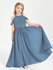 Abito Da Damigella Junior Sogno Con Spalle Scoperte Blu Ardesia