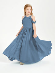 Abito Da Damigella Junior Sogno Con Spalle Scoperte Blu Ardesia